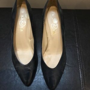 Vintage Black Low Heels